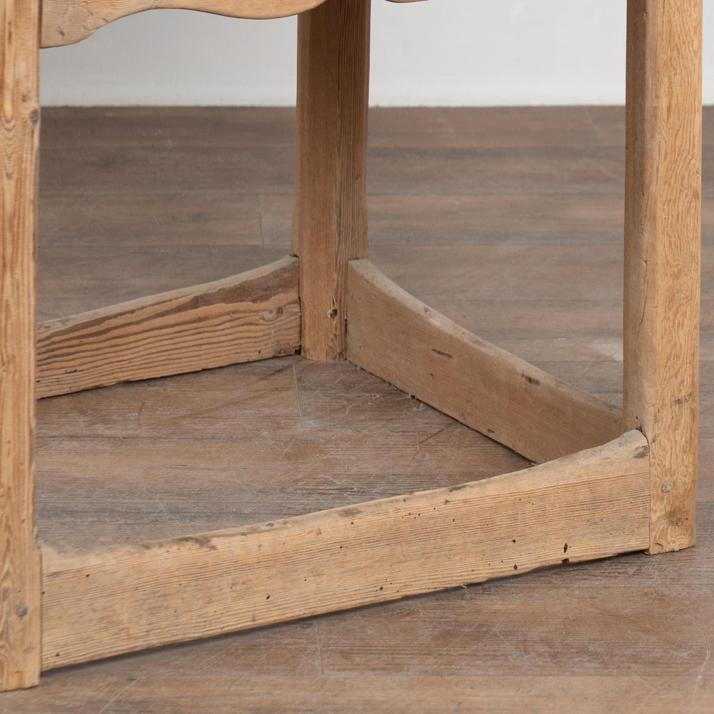 19th Century Rustic Pine Side Table with Single Drawer