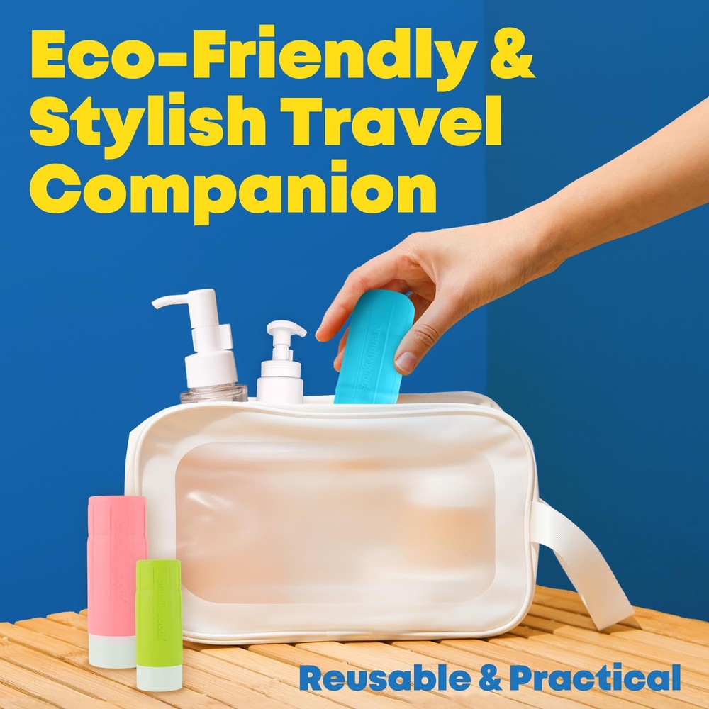 Brandly Goods Multi-Size Silicone Bottle Covers for Travel – Multicolor