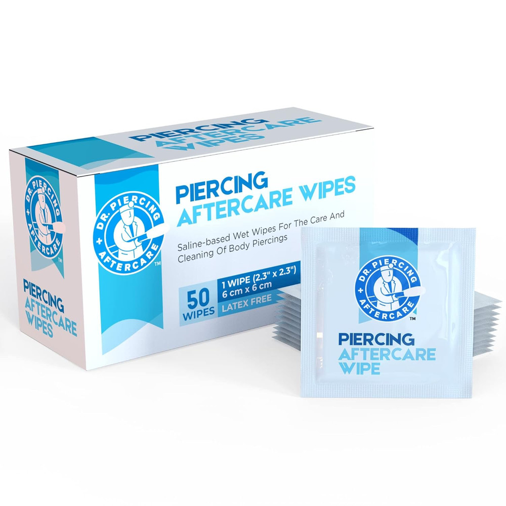 Wipes – Piercing Aftercare | Saline Solution for Piercings - Keloid Bump Ear Pie