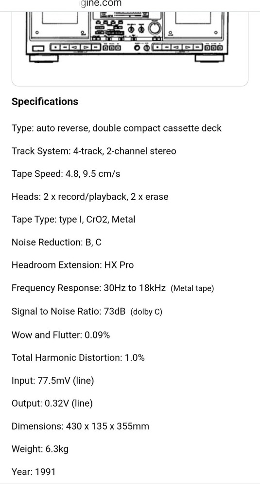 sony true HI-FI Stereo Components system w/remote SERVICED Fully Functional