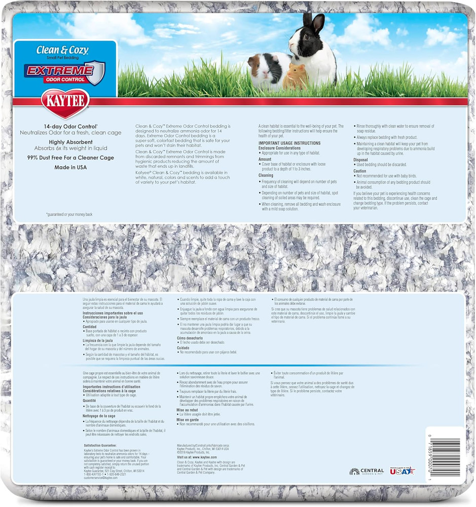 Clean & Cozy Extreme Odor Control Bedding 130 Liters