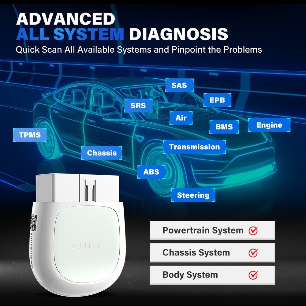 Autel MaxiAP AP200 Bluetooth OBD2 Scanner with Full System Diagnostic Tool