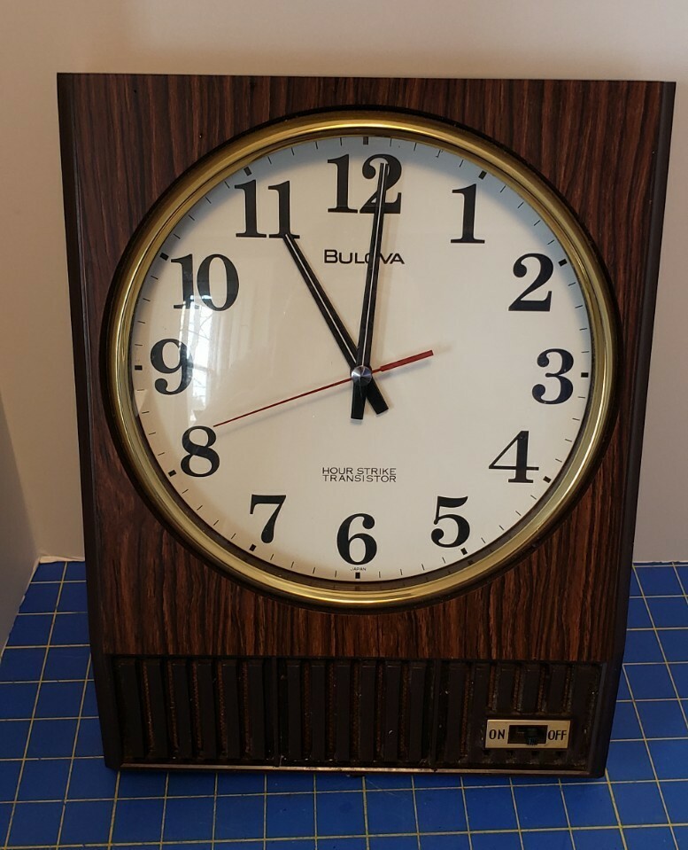 Vintage Bulova Hour Strike Transistor Wall Click