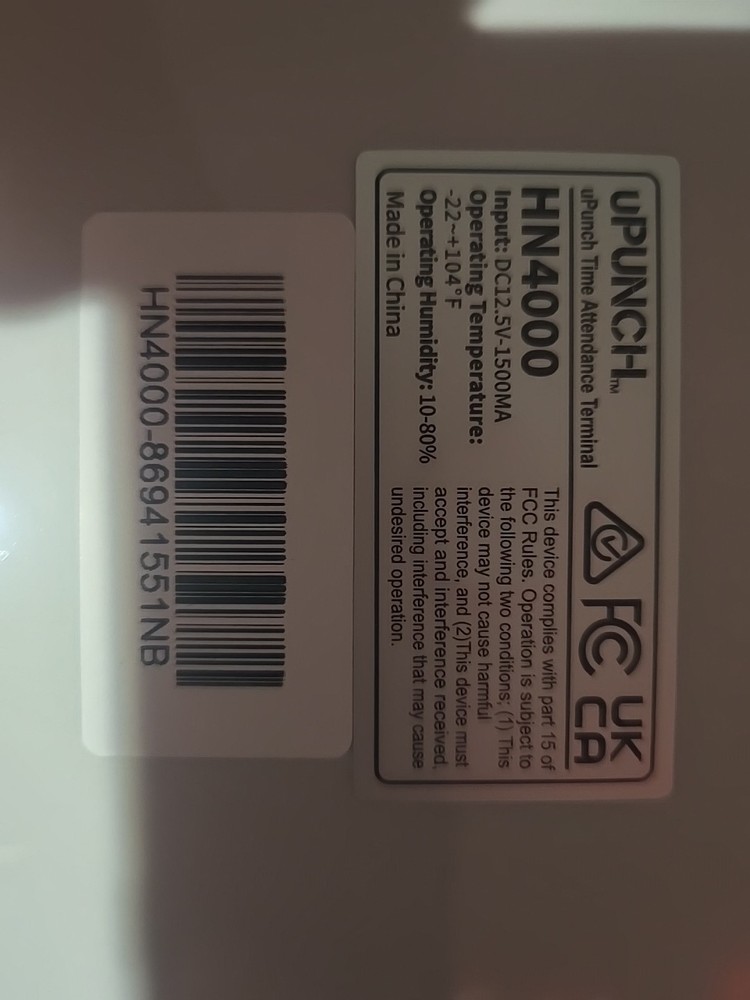 uPunch HN4500 Time Clock Bundle