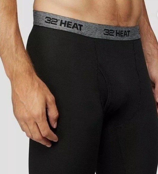 2 Men's 32 Degrees Heat Stretch Quick-Dry Soft Base Layer Pants 2 Pack Small