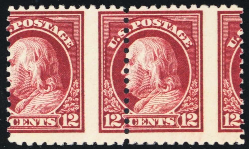 512a, Mint NH 12¢ - Scarce Misperforated Error Pair - Stuart Katz