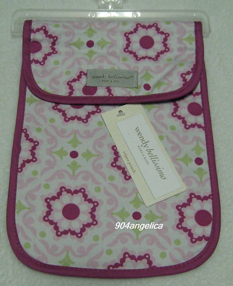 Wendy Bellissimo Raspberry Medallion Wipes Pouch NWT
