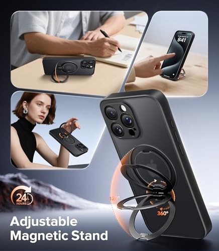 Upgraded Magnetic for Case,[Unbreakable & Magnetic iPhone 15 Pro Max Black