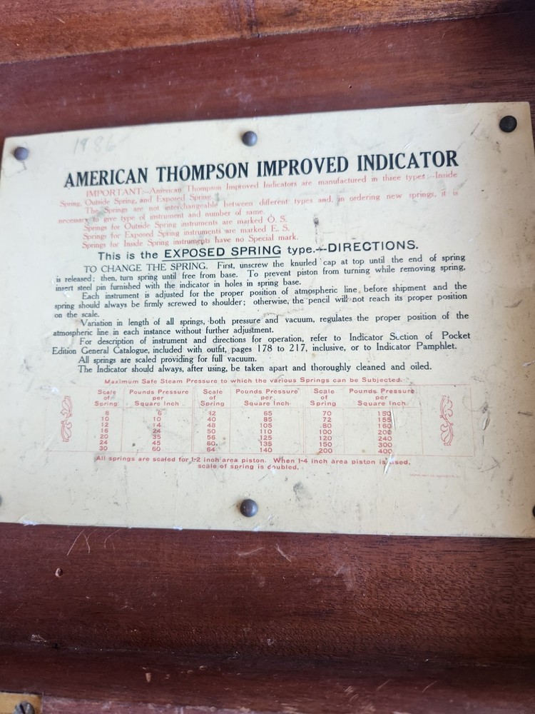RARE Improved Robertson-Thompson Steam Engine Indicator