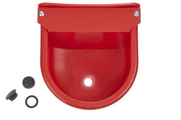 Little Giant® Plastic Automatic Stock Waterer with Drain Plug Red