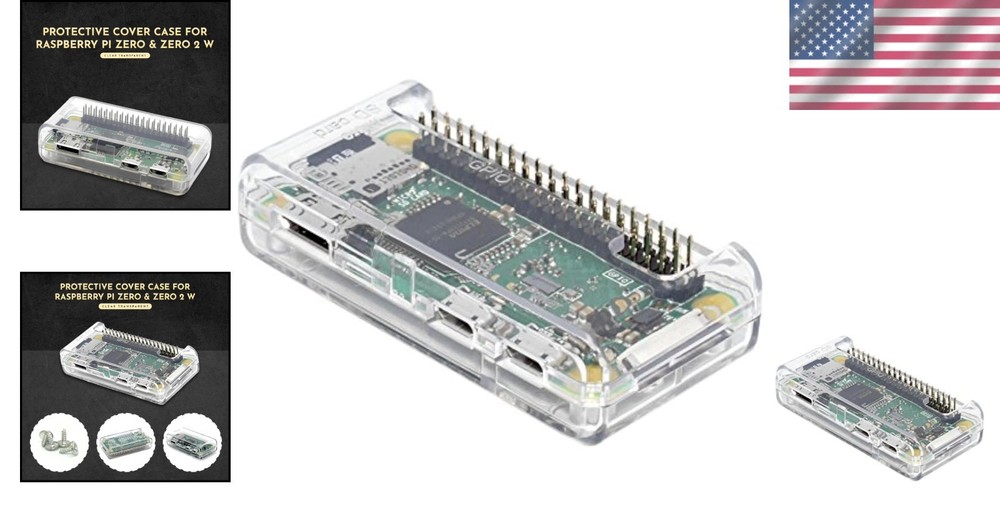 Protective Raspberry Pi Zero Case - Wall Mount, All Ports Accessible