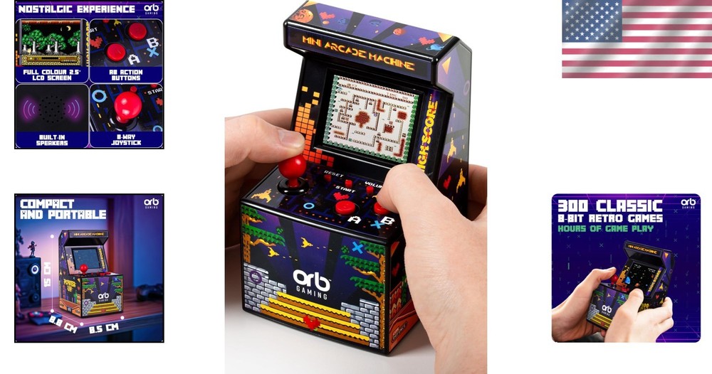 Retro Mini Arcade Machine with 300 Games