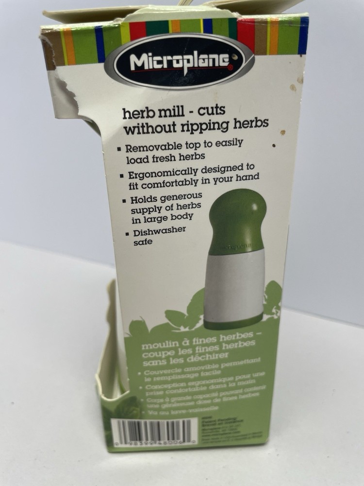 ORIGINAL MICROPLANE CUTS FRESH HERBS MILL TWIST WRIST SOFT TOUCH ERGONOMICALLY