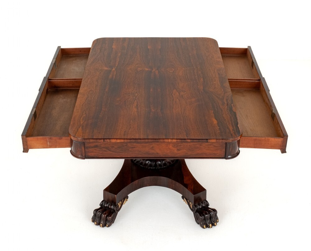 Regency Library Table Desk Period Antique