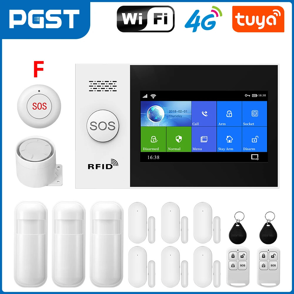 WiFi Alarm System for Home Security Wireless Solar Siren Support Remote Control