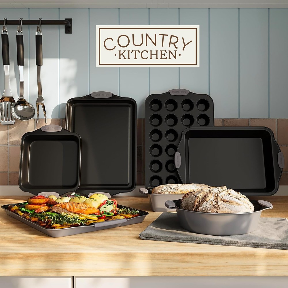 10 Pc Nonstick Stackable Bakeware Set Heavy Duty Baking Pans