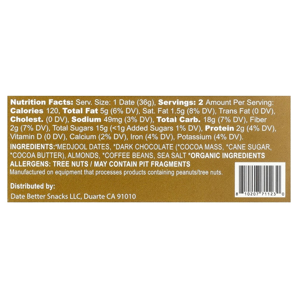 Dates, Almond Java Crunch, 2.4 oz
