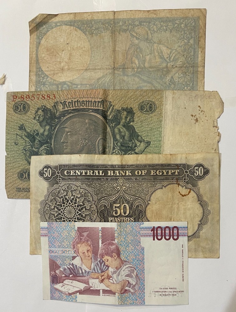 Old Foreign Currency (#607) 12 different lower grades. Some with problems nice