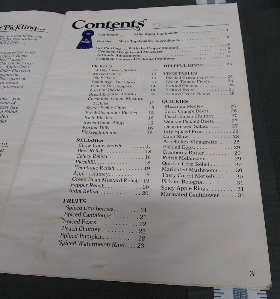 Heinz Guide To Successful Pickling Phamplet Vintage 1976