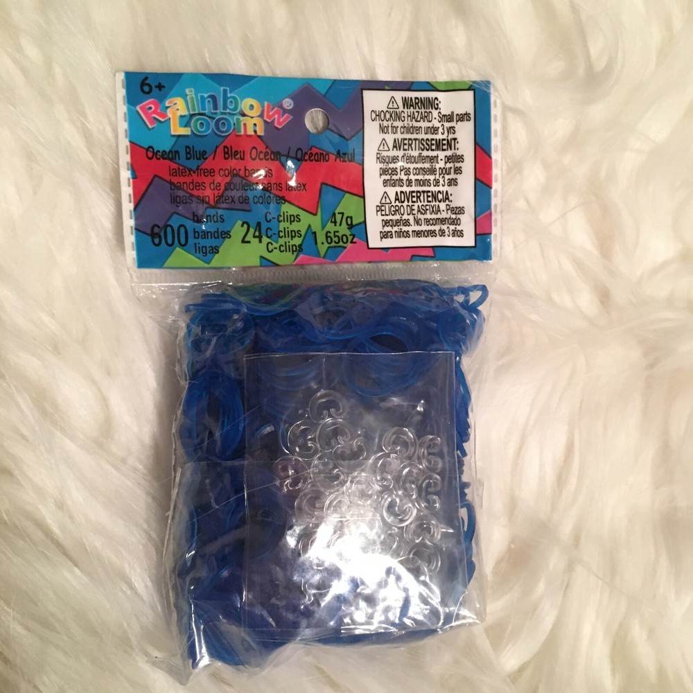 NEW Authentic Rainbow Loom Rubber Bands - 600 Bands & 24 C-Clips