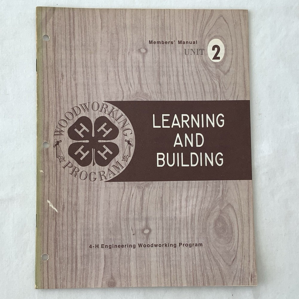 Vintage 4-H Woodworking Manuals Complete Set Units 1-4 Carpentry Program