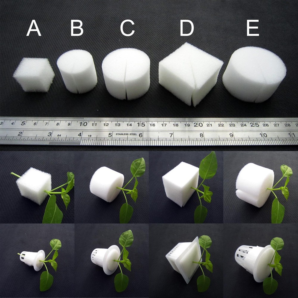 25/100X White Clone Cloning Collar Foam Insert Hydroponic Root Guard Mesh Pot