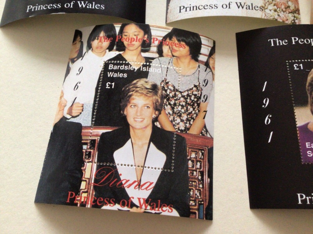 Princess Diana 5 mint never hinged stamps sheets A9883
