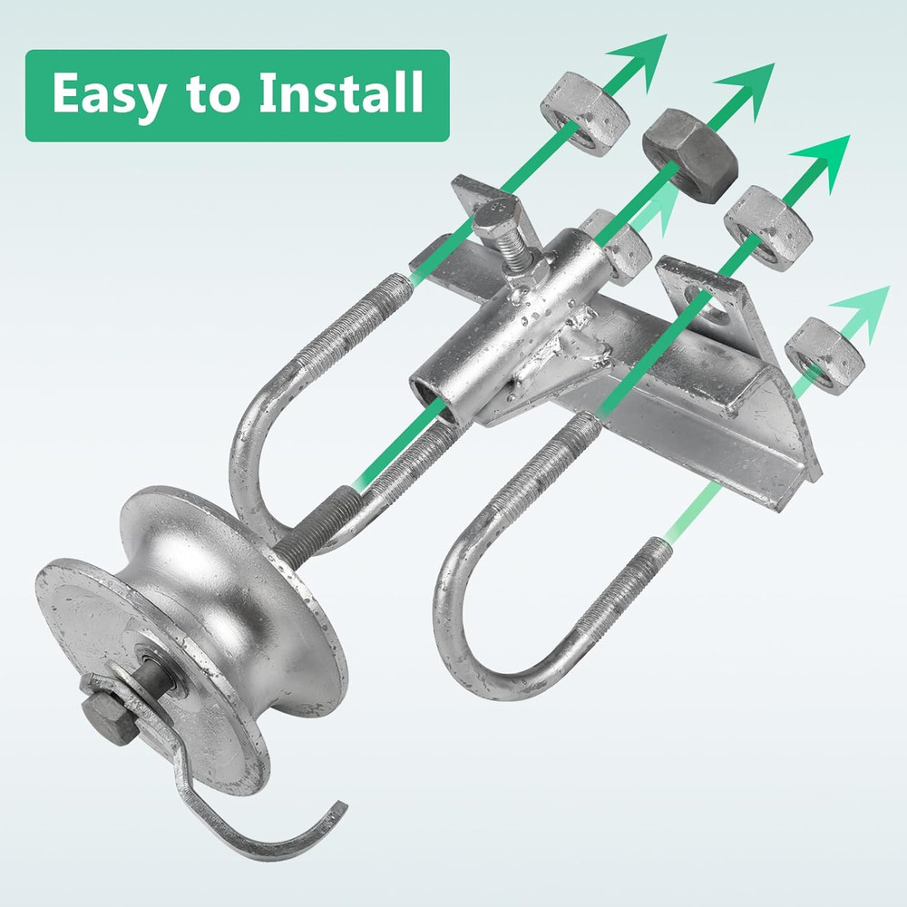 Sliding Gate Rollers - Steel Hardware for 2'' Frame & 1-5/8'' Track (2 Pack)