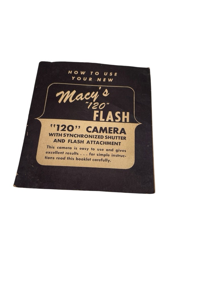 Vintage Macy’s 120 Flash Box Camera-Not Tested