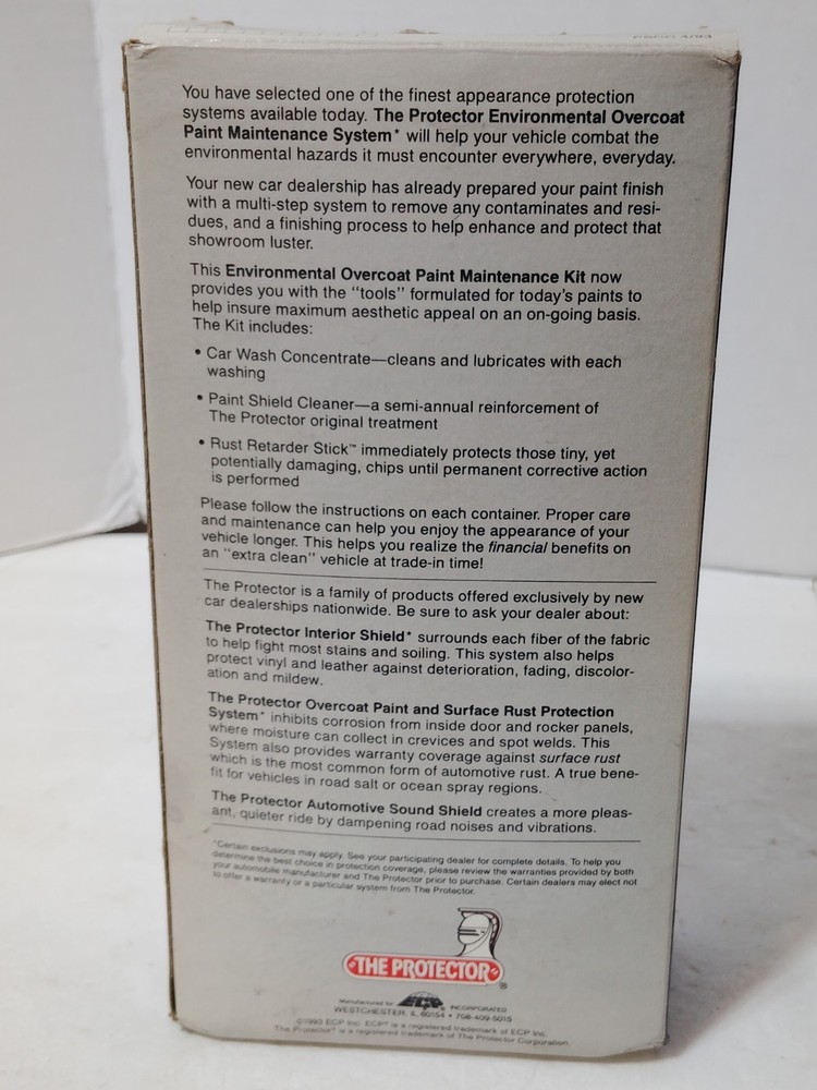 NEW! The Protector ENVIRONMENTAL OVERCOAT PAINT MAINTENANCE SYSTEM KIT 1993