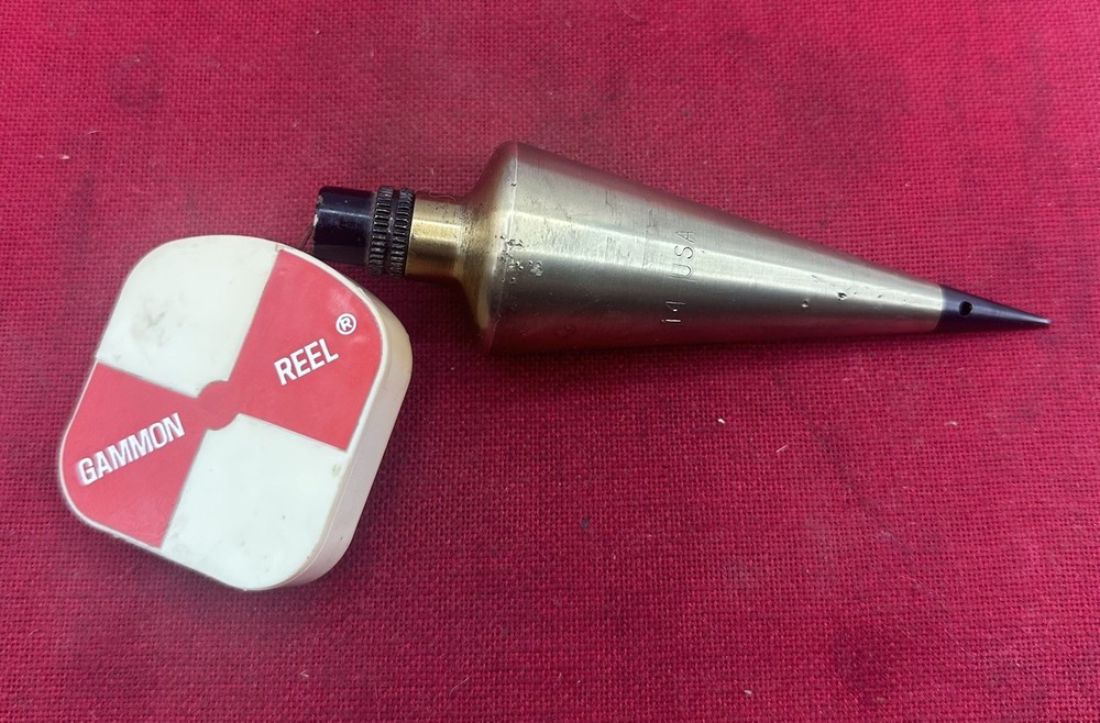 LEITZ - 14 PLUMB BOB w/ Gammon Reel & Extra Tip