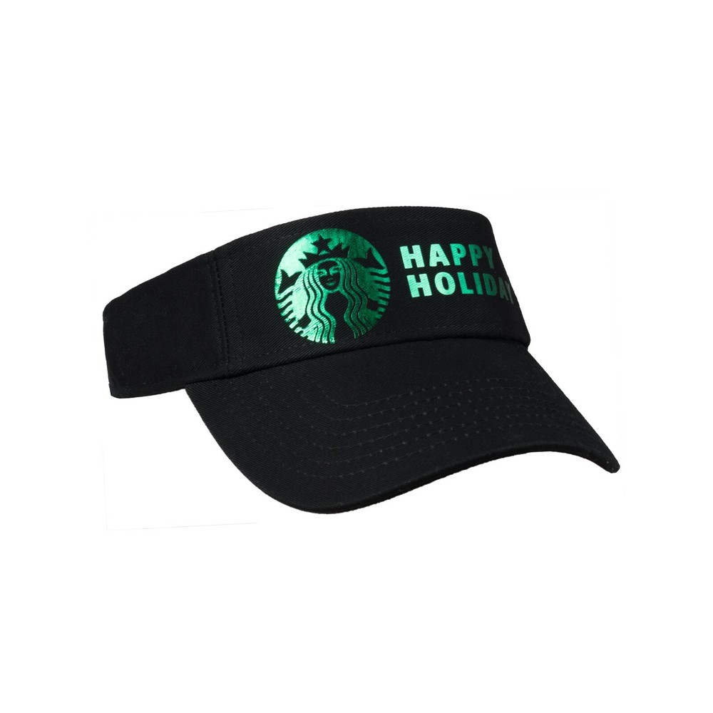 Soft Metallic Foil Design Starbucks Visor Cap