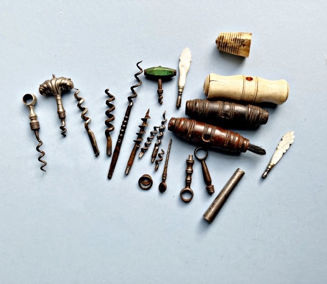 Corkscrew parts for repairs.