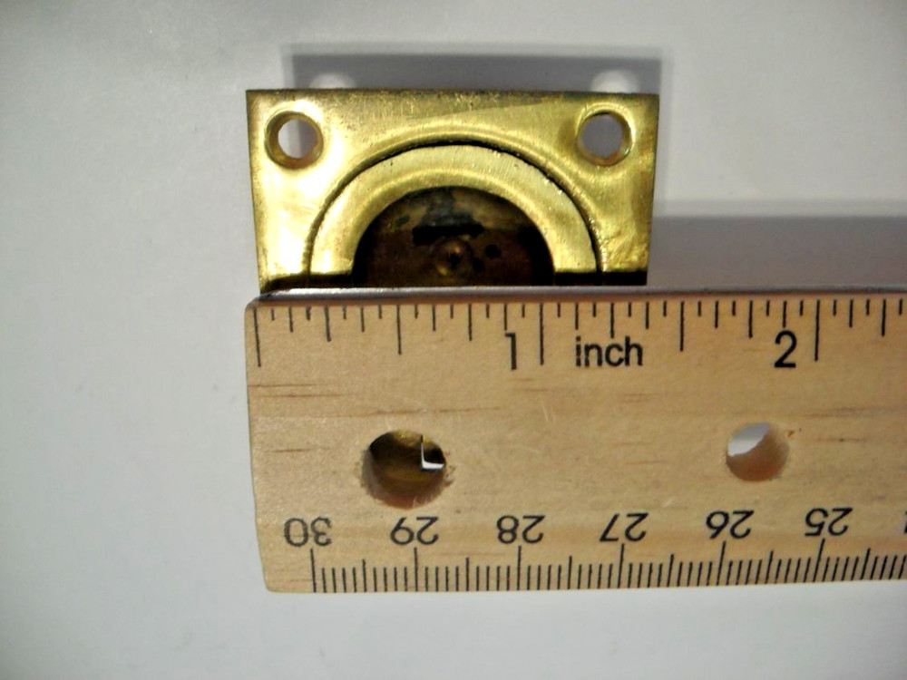 Vintage Solid Brass Flush Mount Ring Pull 1.5 x 1.5/8"