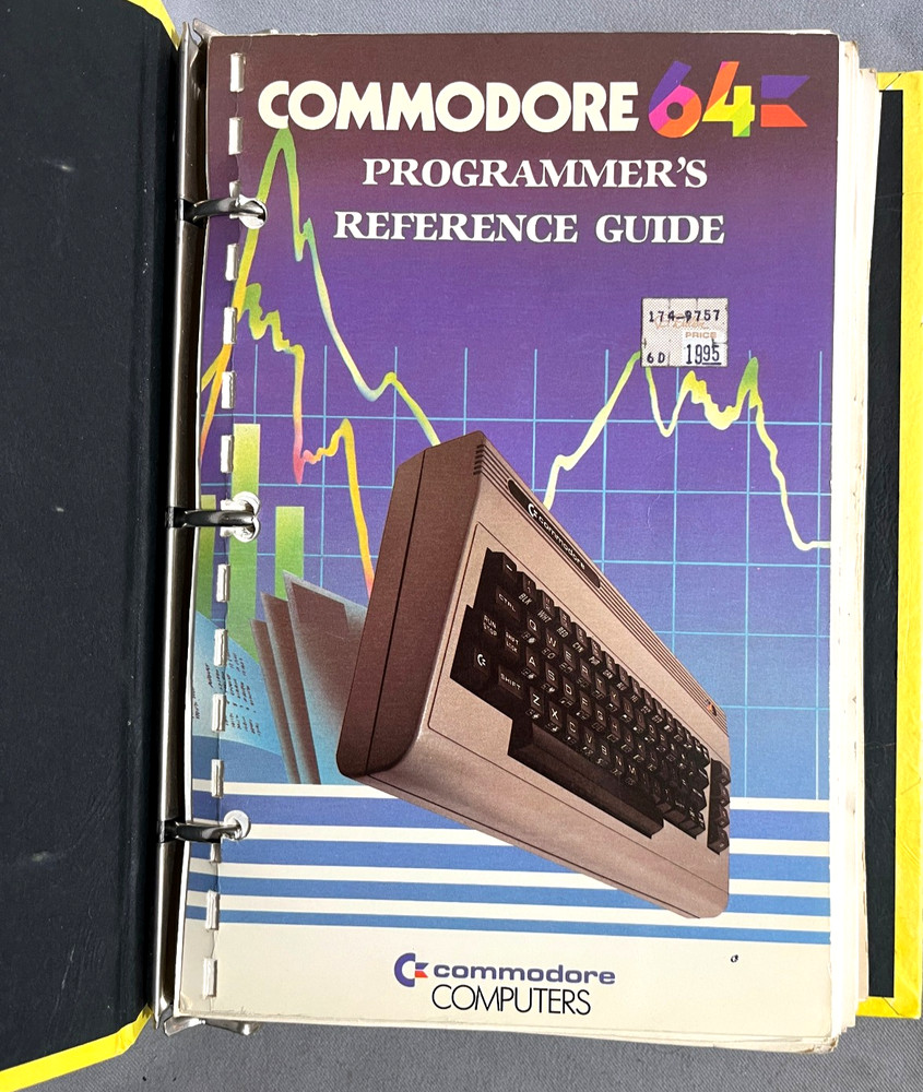 3 Ring Binder Commodore 64 Programmers Reference Guide CBM 1984 used worn a bit