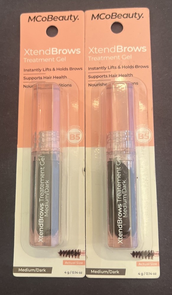 2x~MCoBeauty Xtend Brows Treatment Gel ~Medium Dark
