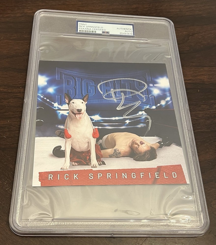 Rick Springfield Signed “Big Hits” CD Insert PSA!!