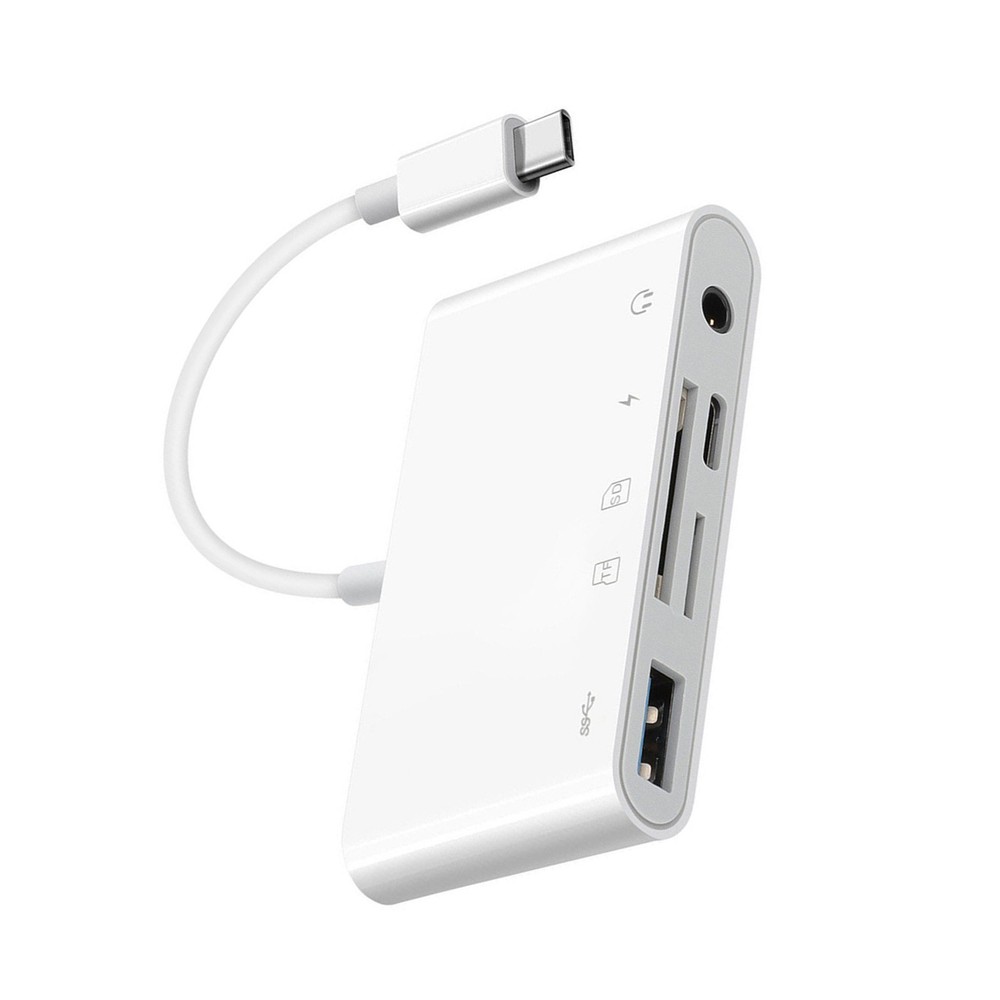5-IN-1 USB-C/Type C Memory Card Reader  Hub Adapter for Micro SD SDXC CF SDHC