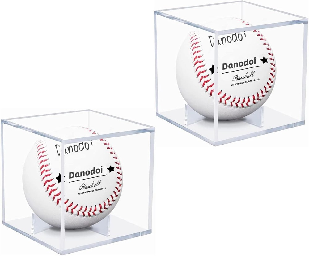 Baseball Display Case Uv Protected Acrylic Clear Baseball Holder Square Cube