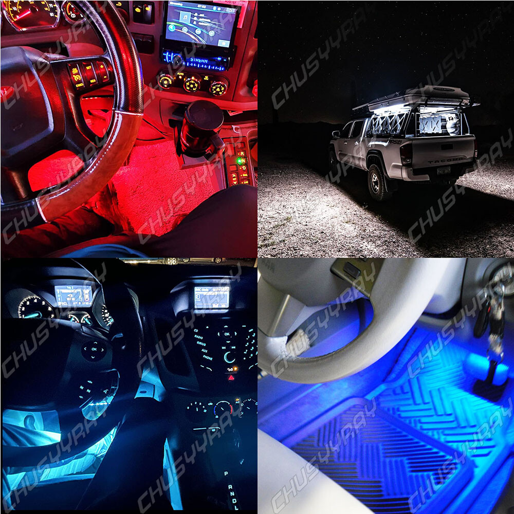 Car LED Strip Light Controller Car Interior cigarette lighter Atmosphere Lamp 4x
