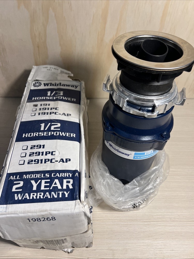 Whirlaway WAW-191 Continuous Feed Garbage Disposal