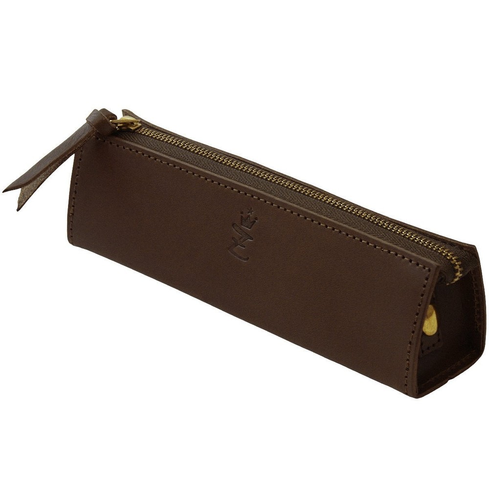 Tochigi leather triangular pencil case (ZAG-0011)