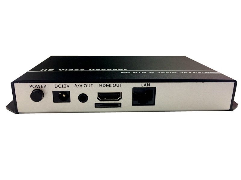 H.265 4K Lan in HDMI A/V Output Video Decoder Top Box Broadcast Device Encoder