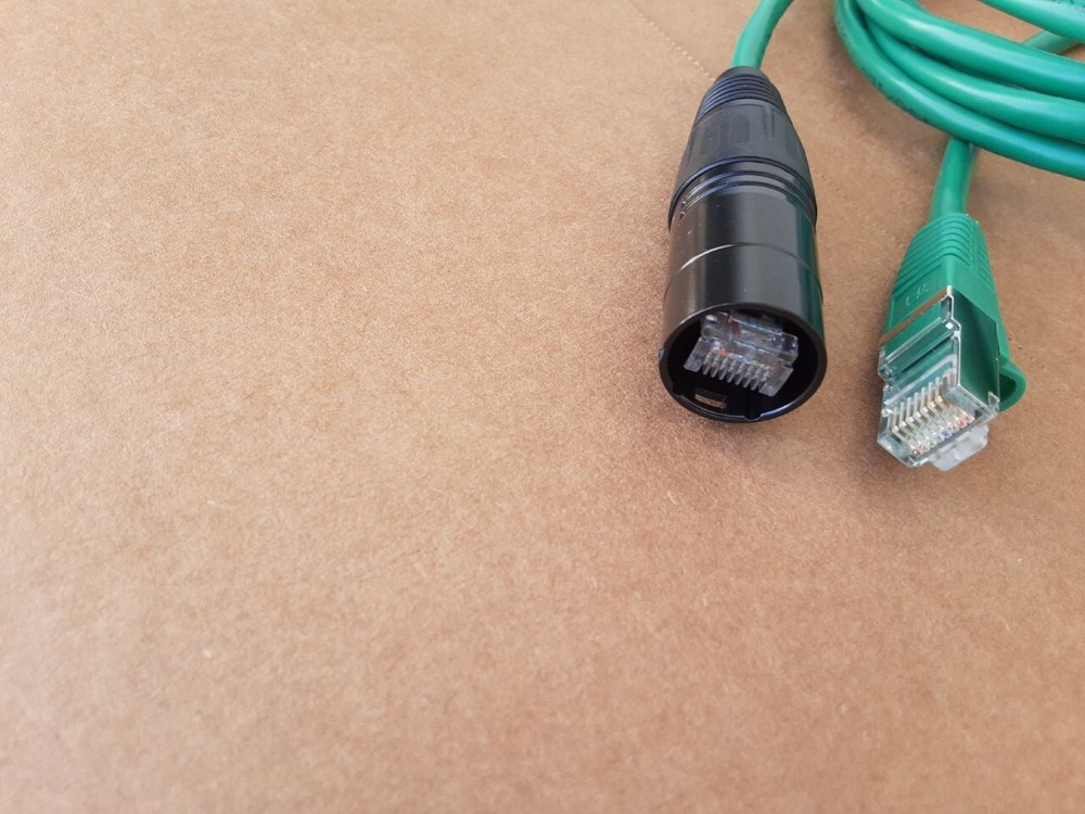 3 FT  PRO CAT5e  Tactical Shielded w/Neutrik Ethercon RJ45 booted Digital  Cable