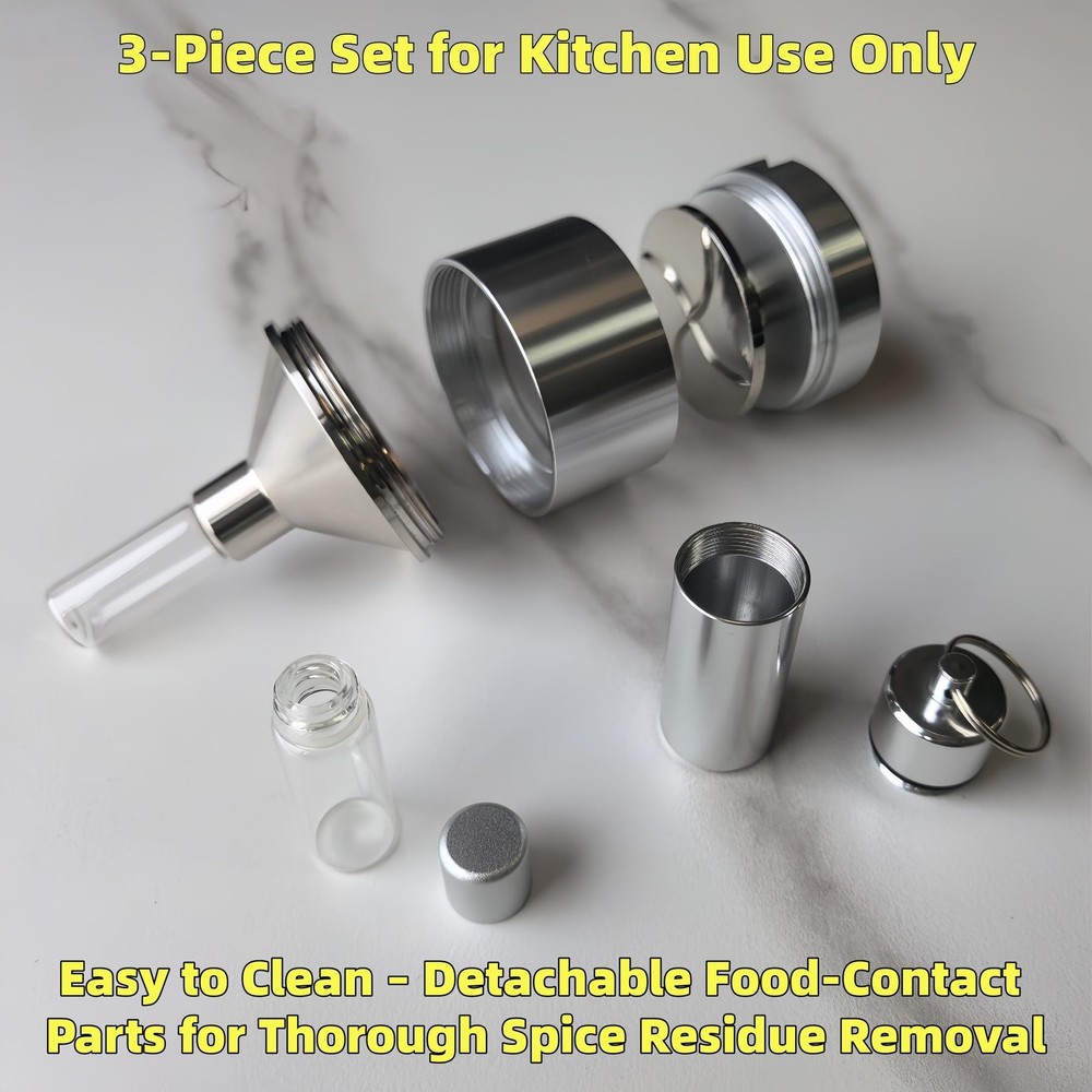 Spice Grinder【Silver】For Kitchen Use Only