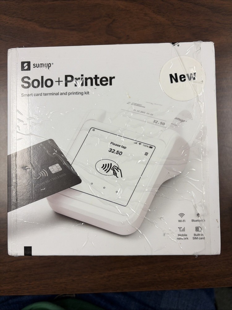 SumUp Solo + Printer Bundle - Credit Card Payment Card Reader. Full Touch-Screen