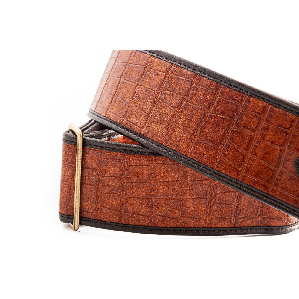 RightOn! Straps Alligator Guitar Strap - Light Brown