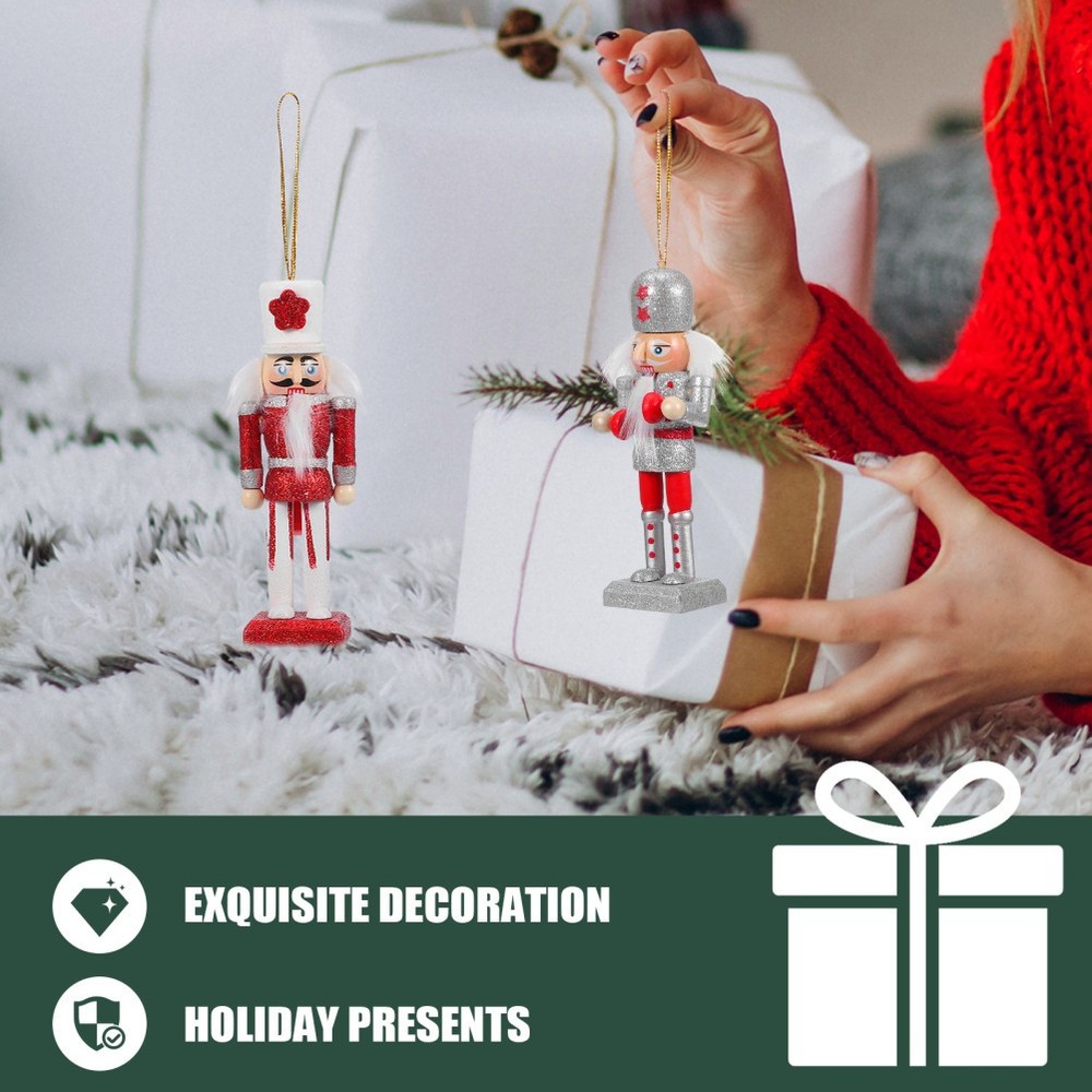 10 Pcs Nutcracker Ornaments Christmas Décor Soldier Nutcrackers Decorations