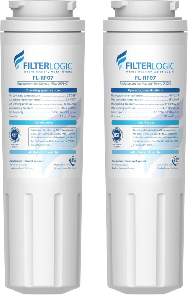 Filterlogic Refrigerator Water Filter Replacement for Filter 4, (Pack of 2)