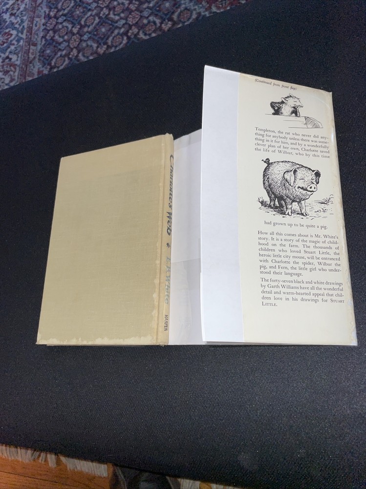 1952 - Charlotte's Web - HC DJ - E.B. White - in DJ protector